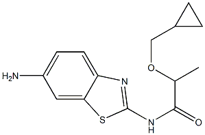 N-(6-amino-1,3-benzothiazol-2-yl)-2-(cyclopropylmethoxy)propanamide 化学構造式