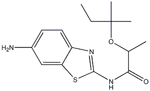 N-(6-amino-1,3-benzothiazol-2-yl)-2-[(2-methylbutan-2-yl)oxy]propanamide Struktur