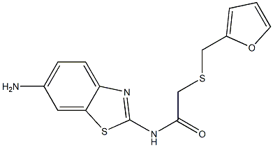 N-(6-amino-1,3-benzothiazol-2-yl)-2-[(furan-2-ylmethyl)sulfanyl]acetamide Struktur