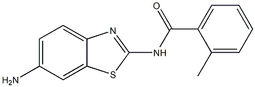 N-(6-amino-1,3-benzothiazol-2-yl)-2-methylbenzamide 结构式