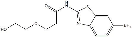 N-(6-amino-1,3-benzothiazol-2-yl)-3-(2-hydroxyethoxy)propanamide 结构式