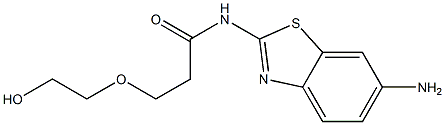 N-(6-amino-1,3-benzothiazol-2-yl)-3-(2-hydroxyethoxy)propanamide,,结构式