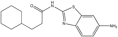 N-(6-amino-1,3-benzothiazol-2-yl)-3-cyclohexylpropanamide Struktur