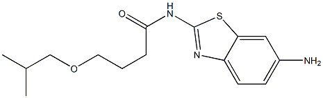 N-(6-amino-1,3-benzothiazol-2-yl)-4-(2-methylpropoxy)butanamide Structure