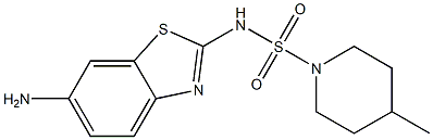 N-(6-amino-1,3-benzothiazol-2-yl)-4-methylpiperidine-1-sulfonamide,,结构式