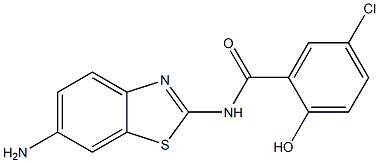 N-(6-amino-1,3-benzothiazol-2-yl)-5-chloro-2-hydroxybenzamide Structure