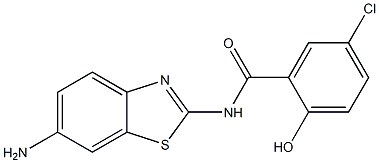 N-(6-amino-1,3-benzothiazol-2-yl)-5-chloro-2-hydroxybenzamide,,结构式