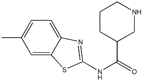 N-(6-methyl-1,3-benzothiazol-2-yl)piperidine-3-carboxamide Structure