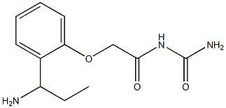 N-(aminocarbonyl)-2-[2-(1-aminopropyl)phenoxy]acetamide Struktur