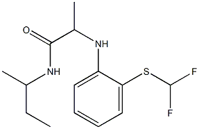 N-(butan-2-yl)-2-({2-[(difluoromethyl)sulfanyl]phenyl}amino)propanamide 结构式