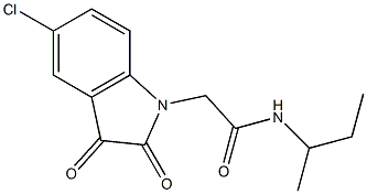 N-(butan-2-yl)-2-(5-chloro-2,3-dioxo-2,3-dihydro-1H-indol-1-yl)acetamide 结构式