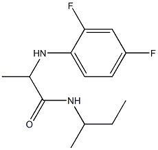 N-(butan-2-yl)-2-[(2,4-difluorophenyl)amino]propanamide Structure