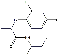 N-(butan-2-yl)-2-[(2,4-difluorophenyl)amino]propanamide 化学構造式