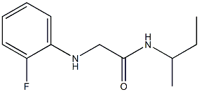 N-(butan-2-yl)-2-[(2-fluorophenyl)amino]acetamide 化学構造式