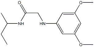 N-(butan-2-yl)-2-[(3,5-dimethoxyphenyl)amino]acetamide 化学構造式