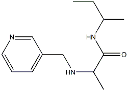 N-(butan-2-yl)-2-[(pyridin-3-ylmethyl)amino]propanamide,,结构式