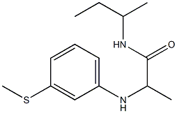 N-(butan-2-yl)-2-{[3-(methylsulfanyl)phenyl]amino}propanamide 化学構造式