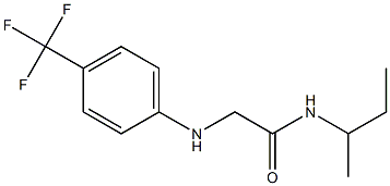 N-(butan-2-yl)-2-{[4-(trifluoromethyl)phenyl]amino}acetamide 化学構造式