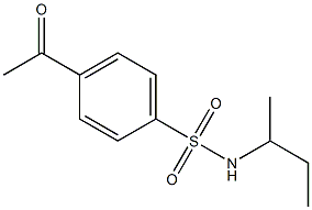 N-(butan-2-yl)-4-acetylbenzene-1-sulfonamide Structure