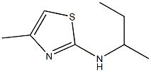 N-(1-メチルプロピル)-4-メチルチアゾール-2-アミン 化学構造式
