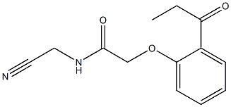 N-(cyanomethyl)-2-(2-propionylphenoxy)acetamide Structure