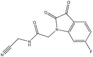 N-(cyanomethyl)-2-(6-fluoro-2,3-dioxo-2,3-dihydro-1H-indol-1-yl)acetamide Structure