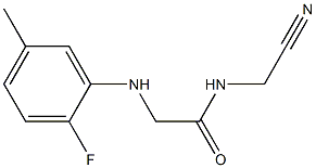 N-(cyanomethyl)-2-[(2-fluoro-5-methylphenyl)amino]acetamide 化学構造式