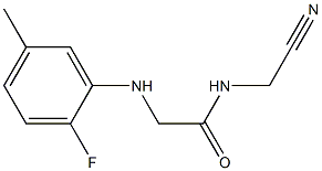 N-(cyanomethyl)-2-[(2-fluoro-5-methylphenyl)amino]acetamide Struktur