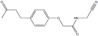N-(cyanomethyl)-2-[4-(3-oxobutyl)phenoxy]acetamide 化学構造式