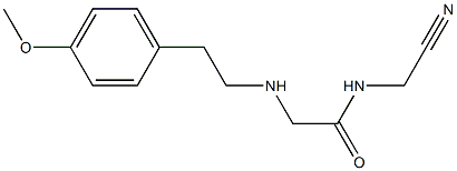 N-(cyanomethyl)-2-{[2-(4-methoxyphenyl)ethyl]amino}acetamide Struktur