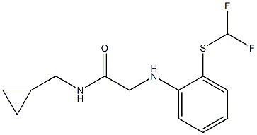 N-(cyclopropylmethyl)-2-({2-[(difluoromethyl)sulfanyl]phenyl}amino)acetamide Structure