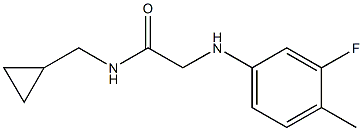 N-(cyclopropylmethyl)-2-[(3-fluoro-4-methylphenyl)amino]acetamide Struktur