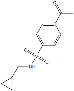 N-(cyclopropylmethyl)-4-acetylbenzene-1-sulfonamide Structure