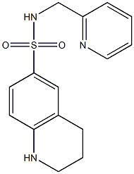 N-(pyridin-2-ylmethyl)-1,2,3,4-tetrahydroquinoline-6-sulfonamide 结构式