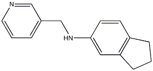 N-(pyridin-3-ylmethyl)-2,3-dihydro-1H-inden-5-amine,,结构式