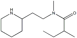 N,2-dimethyl-N-[2-(piperidin-2-yl)ethyl]butanamide Structure