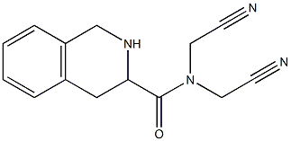 N,N-bis(cyanomethyl)-1,2,3,4-tetrahydroisoquinoline-3-carboxamide,,结构式