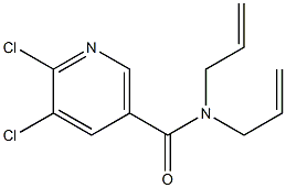 N,N-diallyl-5,6-dichloronicotinamide Structure
