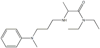 N,N-diethyl-2-({3-[methyl(phenyl)amino]propyl}amino)propanamide Structure