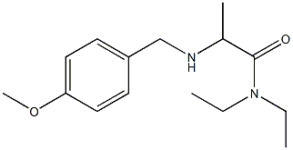 N,N-diethyl-2-{[(4-methoxyphenyl)methyl]amino}propanamide Structure