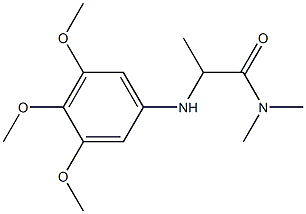 N,N-dimethyl-2-[(3,4,5-trimethoxyphenyl)amino]propanamide 化学構造式