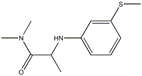 N,N-dimethyl-2-{[3-(methylsulfanyl)phenyl]amino}propanamide Struktur