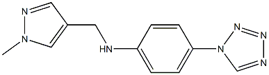 N-[(1-methyl-1H-pyrazol-4-yl)methyl]-4-(1H-1,2,3,4-tetrazol-1-yl)aniline,,结构式