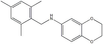 N-[(2,4,6-trimethylphenyl)methyl]-2,3-dihydro-1,4-benzodioxin-6-amine,,结构式