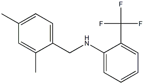N-[(2,4-dimethylphenyl)methyl]-2-(trifluoromethyl)aniline,,结构式