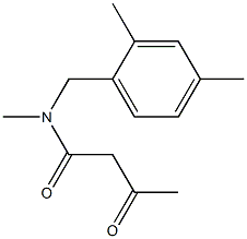 N-[(2,4-dimethylphenyl)methyl]-N-methyl-3-oxobutanamide Struktur