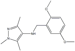 N-[(2,5-dimethoxyphenyl)methyl]-1,3,5-trimethyl-1H-pyrazol-4-amine 化学構造式