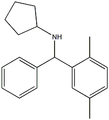 N-[(2,5-dimethylphenyl)(phenyl)methyl]cyclopentanamine,,结构式