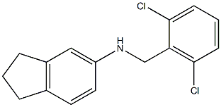 N-[(2,6-dichlorophenyl)methyl]-2,3-dihydro-1H-inden-5-amine,,结构式