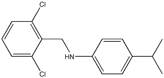 N-[(2,6-dichlorophenyl)methyl]-4-(propan-2-yl)aniline,,结构式